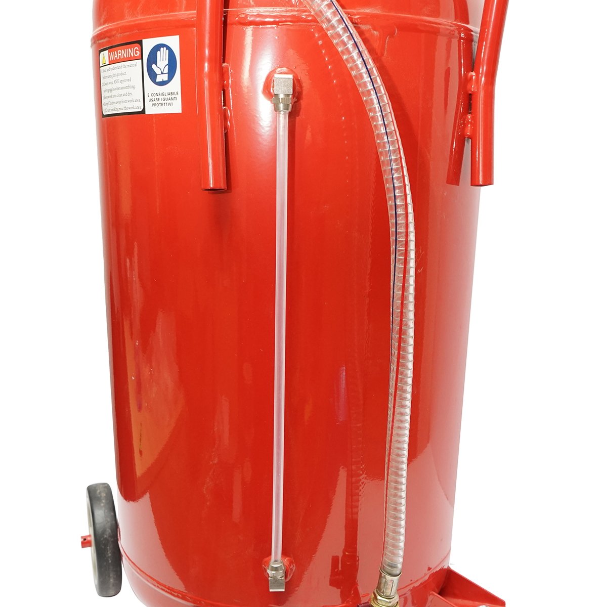 Recuperator de ulei 80L cu palnie si sistem de golire pneumatic
